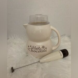 Hot Chocolate Snowman Shaped Pot w/ Frother